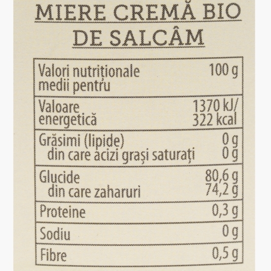 Miere cremă de salcâm eco 270g