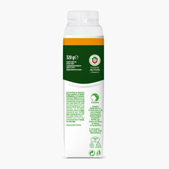 Iaurt de băut cu piersici și fructul pasiunii 320g