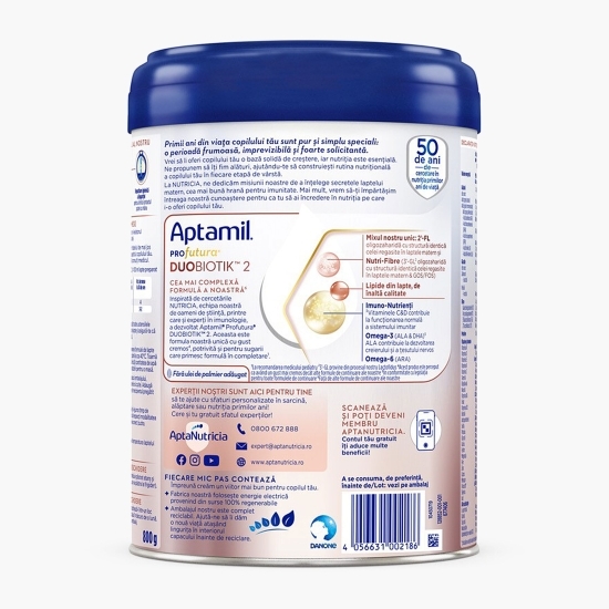 Lapte praf PROfutura DUOBIOTIK 2, 6-12 luni, Nutricia, 800g