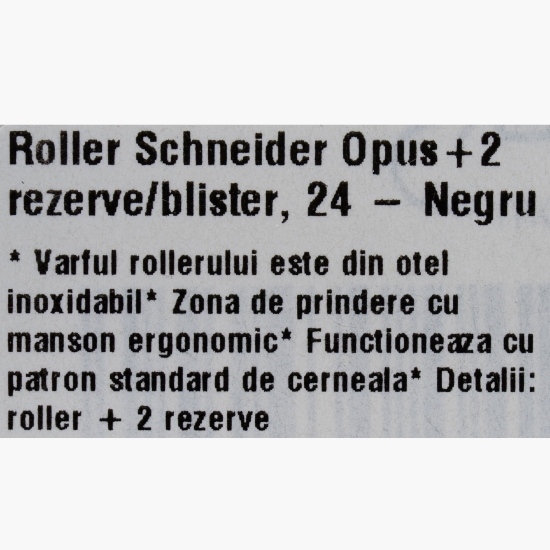 Roller Opus negru + 2 rezerve cerneală