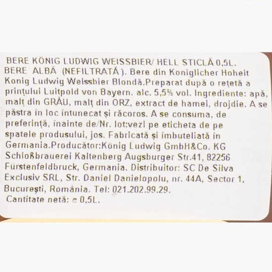 Bere albă Hell sticlă 0.5l