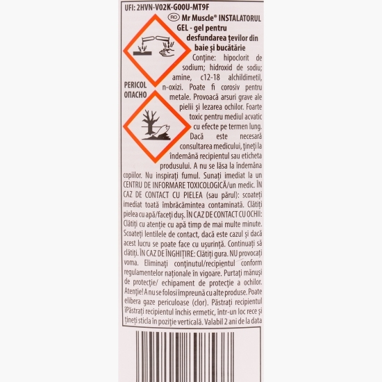Soluție pentru desfundat țevi 1l