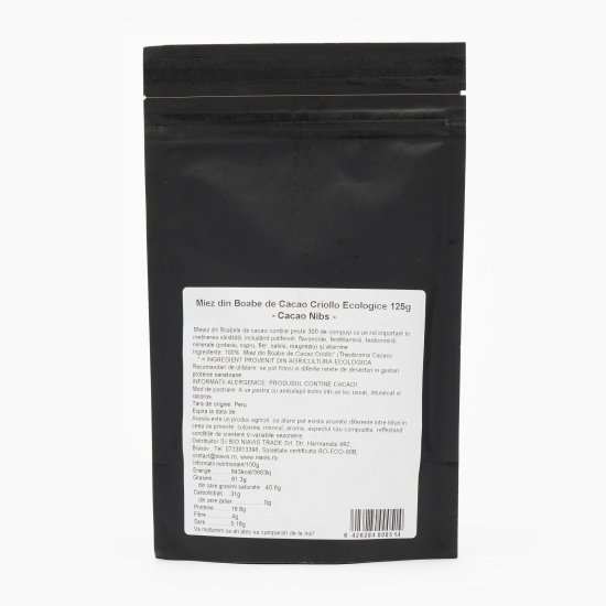 Miez din boabe de cacao Criollo ecologice 125g