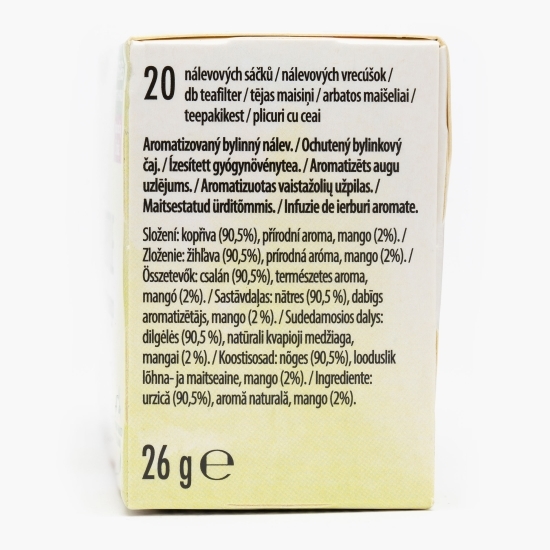 Ceai cu aromă de mango și urzică, 20 plicuri 