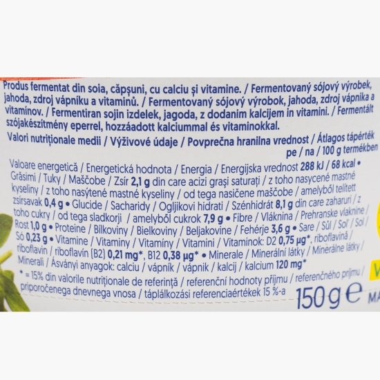 Produs fermentat din soia cu căpșuni 150g