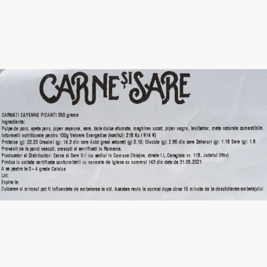 Cârnați picanți Cayenne 350g