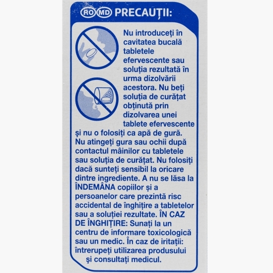Tablete efervescente pentru curățarea zilnică a protezelor dentare Bio Formula, 30 buc