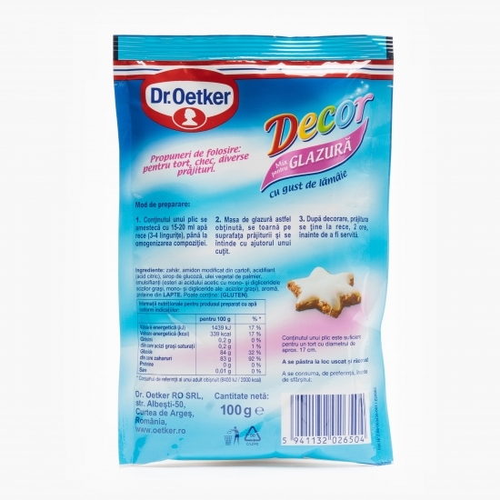 Mix pentru glazură cu gust de lămâie 100g