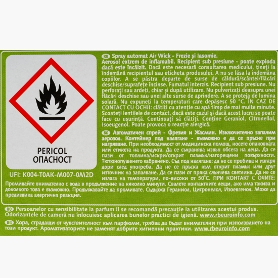 Odorizant automat de cameră Freshmatic Frezie & Iasomie, 250ml