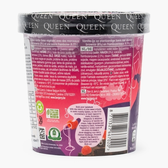 Înghețată vegană Bohemian Raspberry, cu negresă și zmeură 465ml (403g)