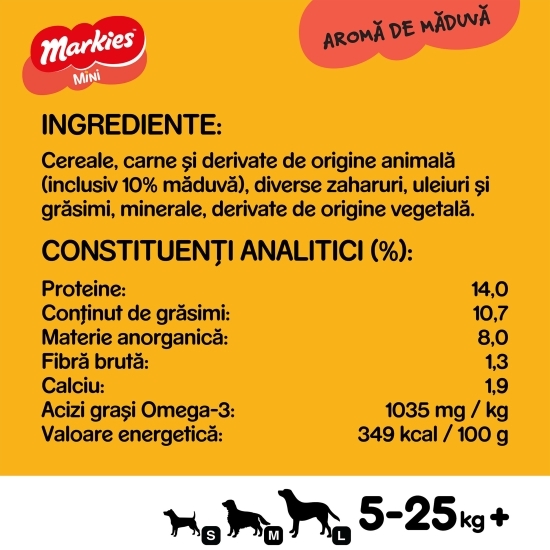 Hrană complementară pentru câini adulți, 500g, Markies Mini