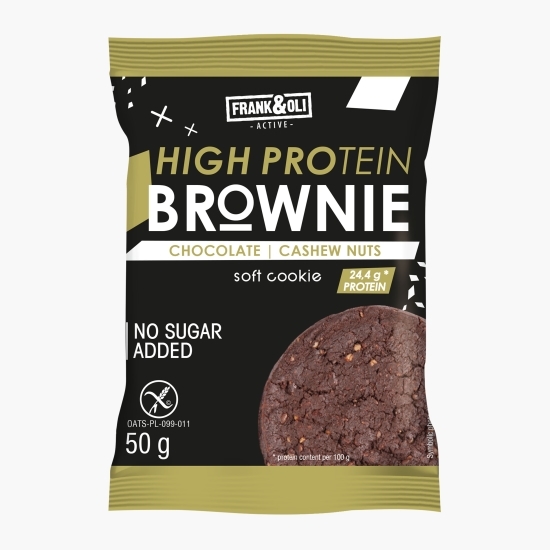 Cookie proteic cu nuci caju Soft Brownie, 50g