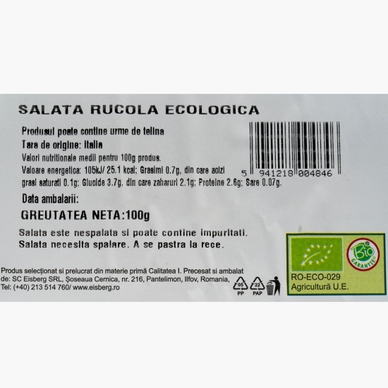 Salată rucola ecologică 100g