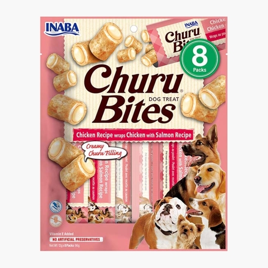 Recompense pentru câini Churu Bites Pui & Somon 8x12g (96g)