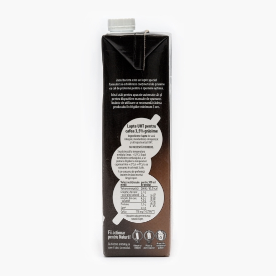 Lapte Barista UHT pentru cafea 3.5% grăsime, 1l