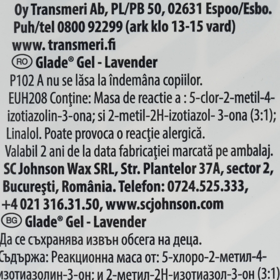 Gel odorizant lavandă 150g