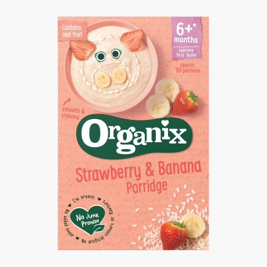 Pudră de cereale eco orez, porumb, banane și căpșuni 120g