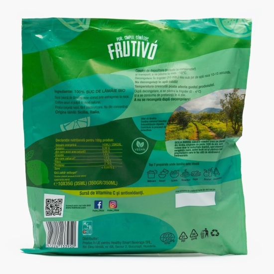 Lămâie eco stoarsă congelată, 10 plicuri x 35g