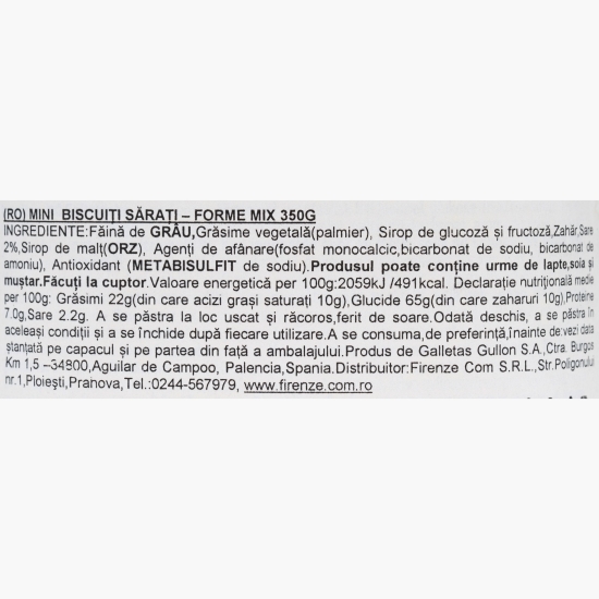 Biscuiți sărați mini crackers Mix 350g