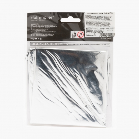 Balon folie cifra 5, 83 cm