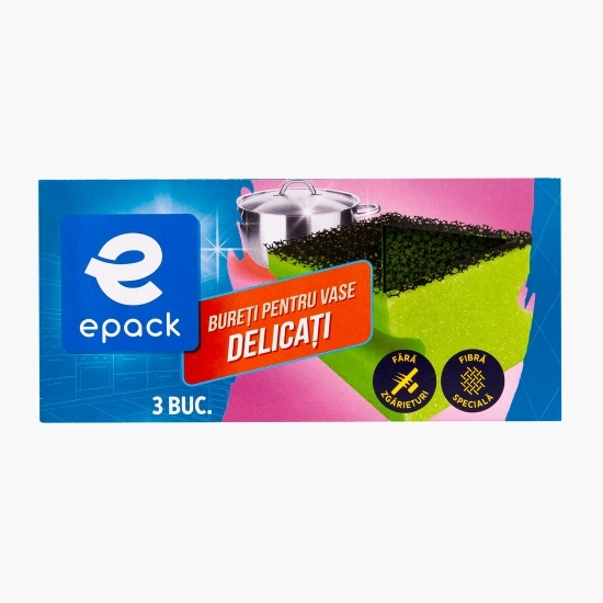 Bureți pentru vase delicați 3 buc