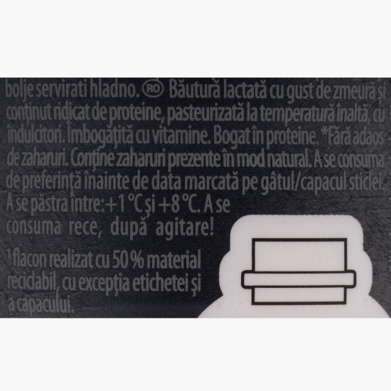 Băutură proteică din lapte cu gust de zmeură, cu îndulcitori, 400g