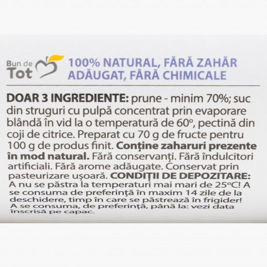 Dulceață de prune fără zahăr adăugat 360g
