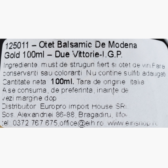 Oțet balsamic de Modena Gold Due Vittorie IGP 100ml
