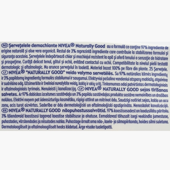 Șervețele demachiante Naturally Good 25 buc