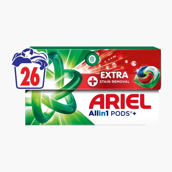 Detergent de rufe capsule All-in-One Plus Extra Stain Removal, 26 spălări, 26 buc