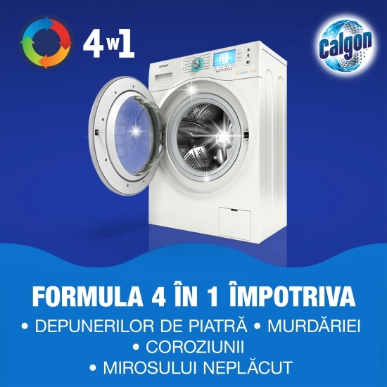 Pudră anticalcar pentru mașina de spălat 4 în 1, 10 spălări, 500g