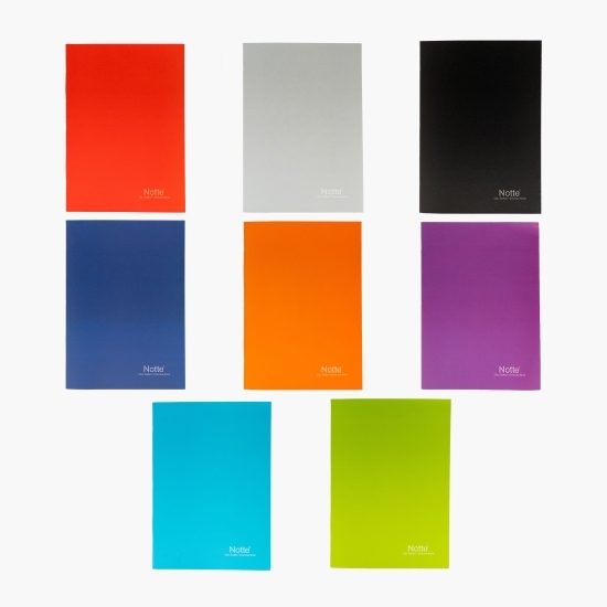 Caiet velin (fără liniatură) School, A4, capsat, 40 file, 60 g/mp, diverse culori