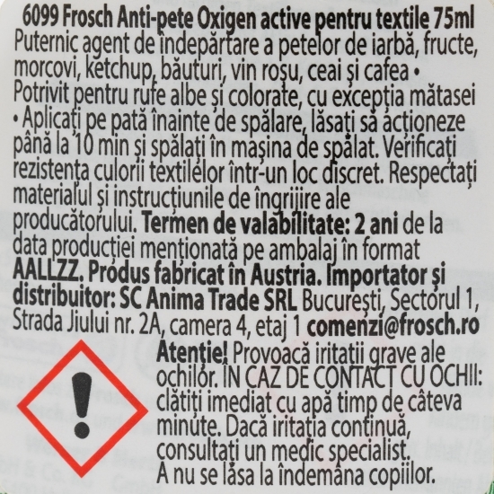 Detergent anti-pete oxigen activ, 75ml