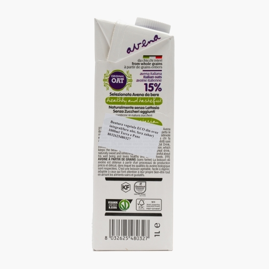 Băutură vegetală eco din ovăz integral (fără zahăr) 1l