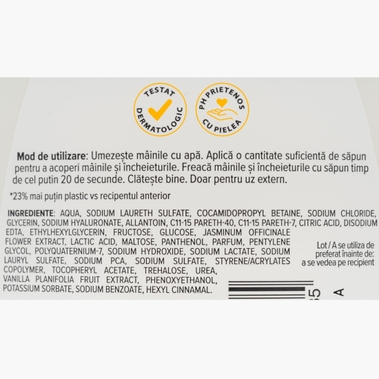 Săpun lichid cremă Iasomie & Vanilie 0.5l