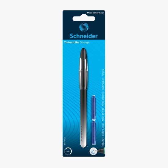 Roller Voyage negru + 2 rezerve cerneală