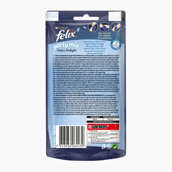 Recompensă pentru pisici Party Mix Dairy Delight, 60g