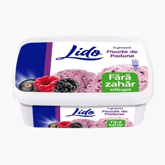 Înghețată fructe de pădure, fără zahăr 1l (520g)