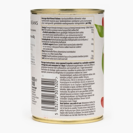 Fasole roșie eco, fără sare adăugată, 400g