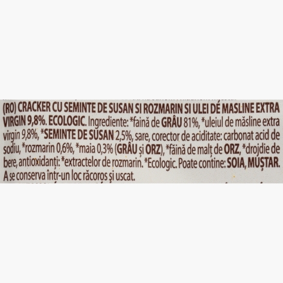 Crackers eco cu susan și rozmarin 250g