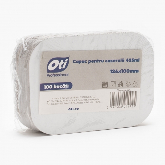 Capac caserolă aluminiu 425ml, 100 buc