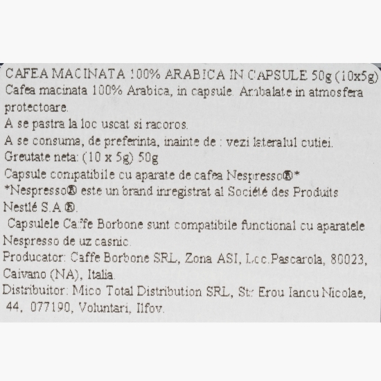 100% Arabica, Bella Milano, Nespresso, 10 băuturi, capsule cafea