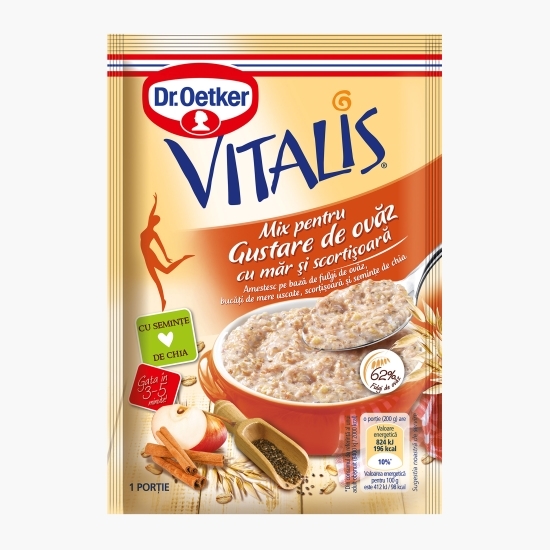 Mix pentru gustare de ovăz Vitalis cu măr și scorțișoară 50g