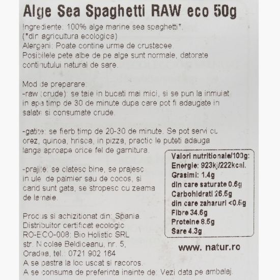 Alge marine Sea Spaghetti eco, 50g