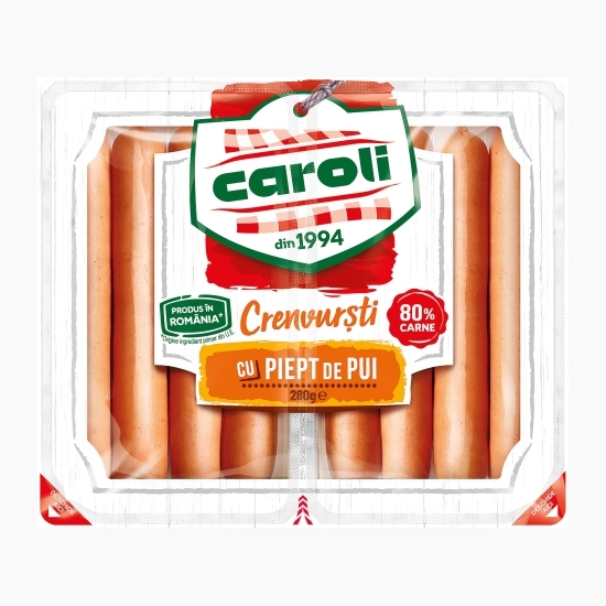 Crenvurști cu piept de pui 280g 