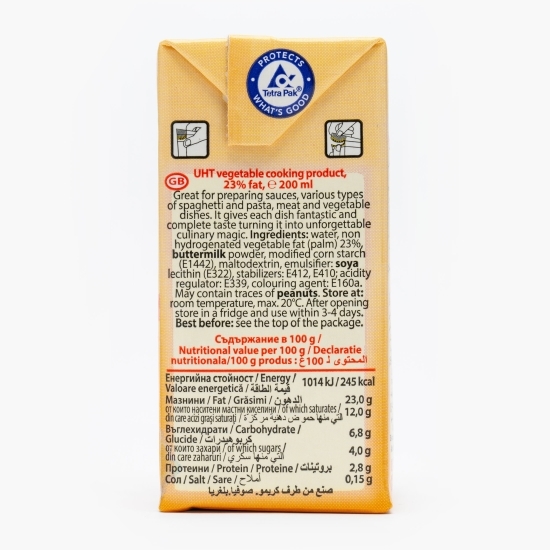 Cremă pentru gătit UHT 23% grăsime 0.2l
