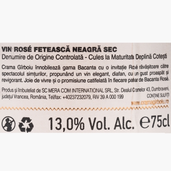 Vin rose sec Special Edition, 13%, 0.75l