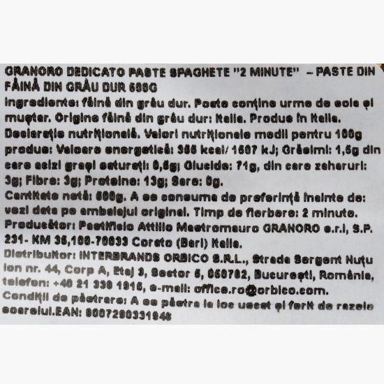 Paste Spaghetti Due minuti N.194 500g