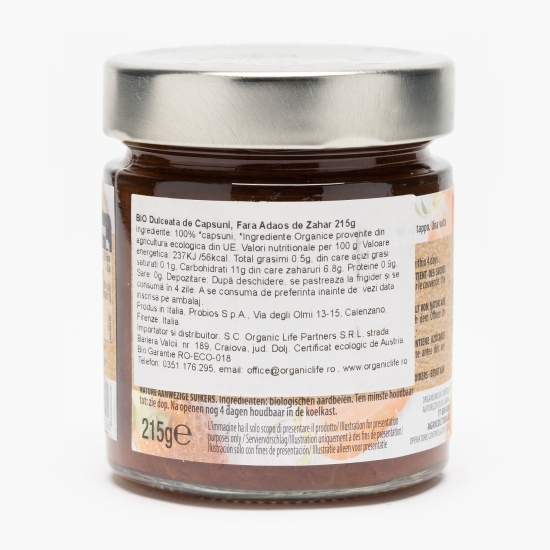 Dulceață de căpșuni eco fără zahăr 215g