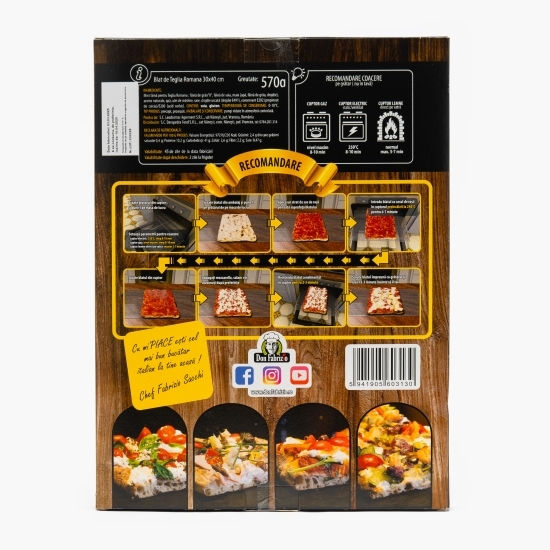 Blat pizza Teglia Romana 30x40cm, 570g